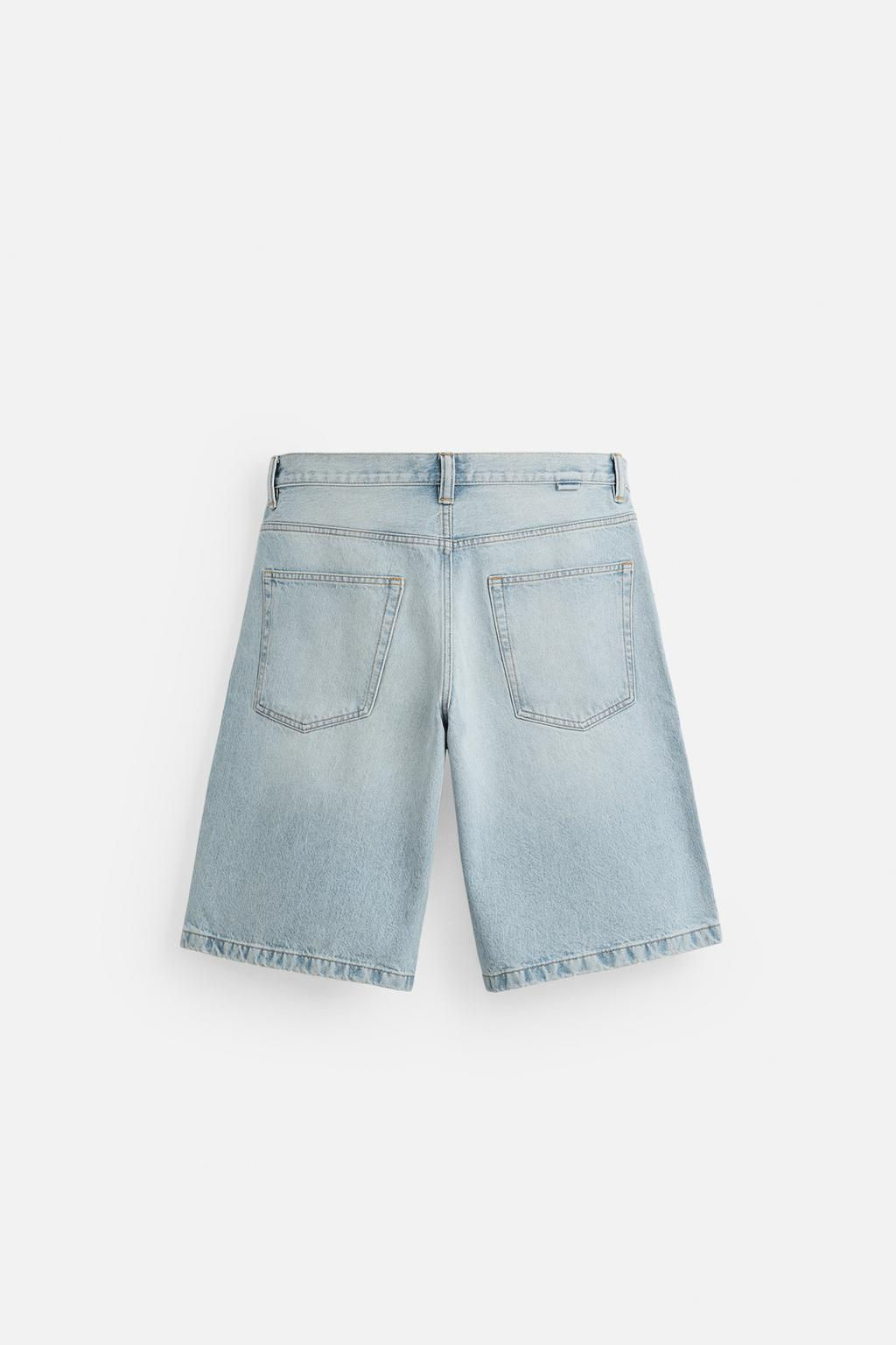 BAGGY FIT DENIM BERMUDA SHORTS - Zara фото 17