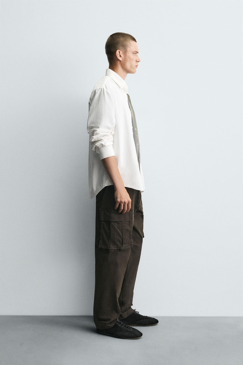 RELAXED FIT CARGO TROUSERS - Zara фото 4