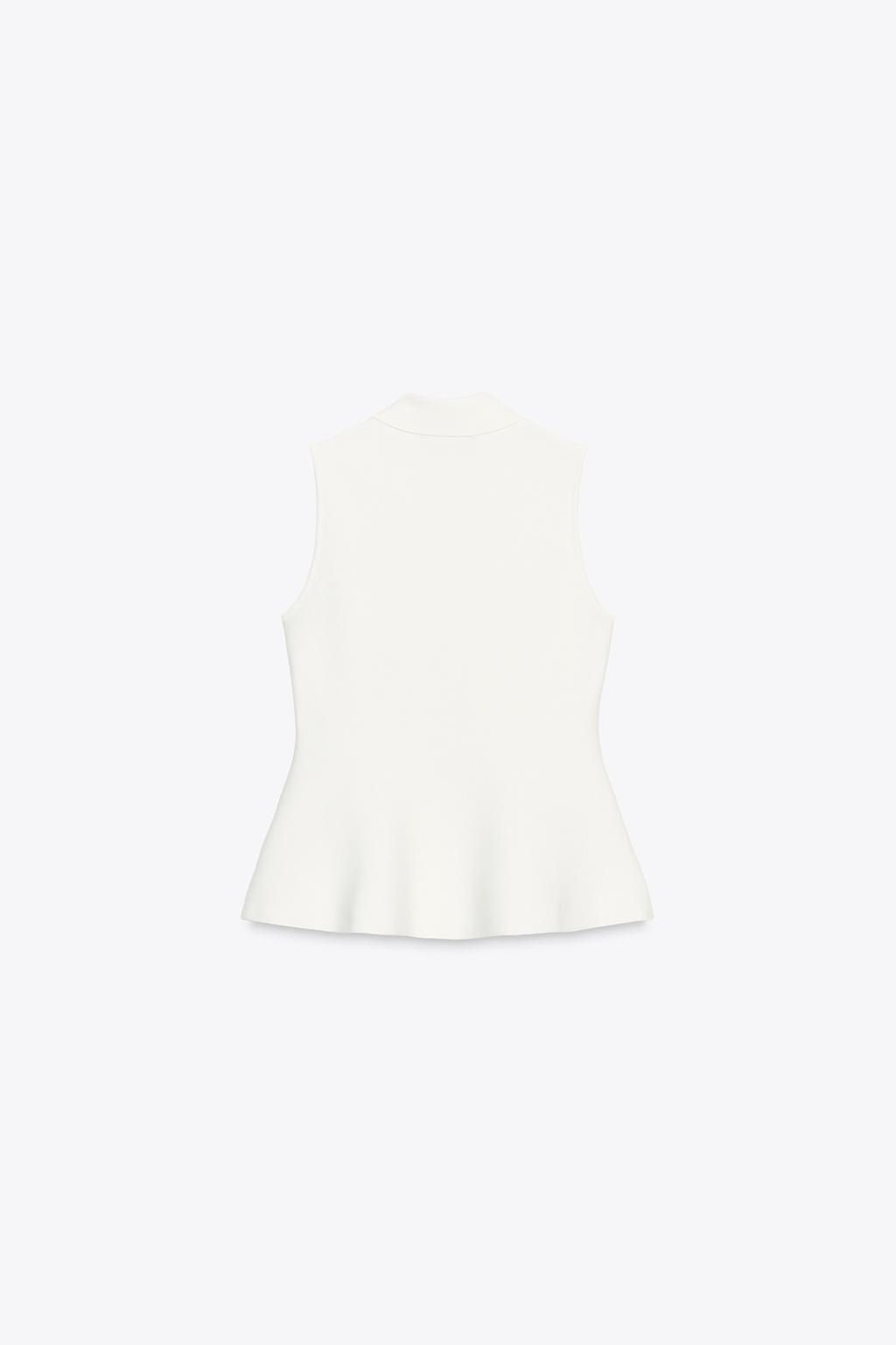 PEPLUM KNIT WAISTCOAT TOP - Zara фото 6