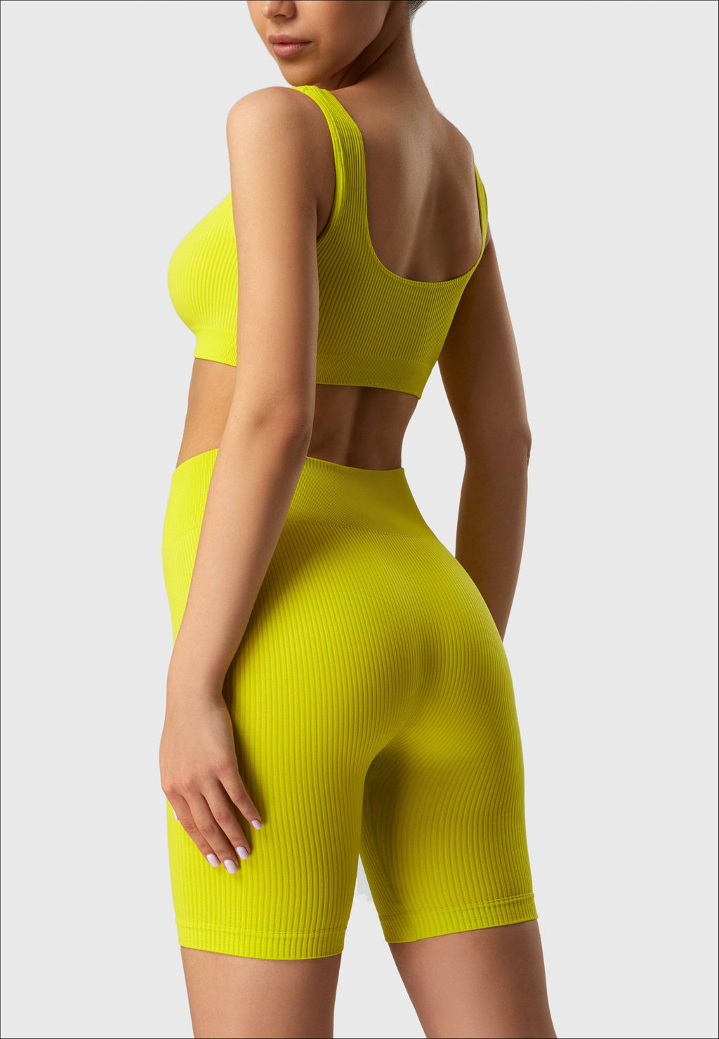 TEKSA Шорты женские высокая талия WHS 001 yellow