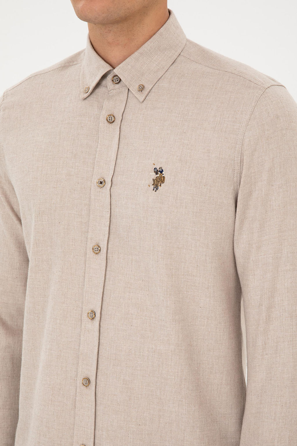 Erkek Koyu Bej Uzun Kollu Basic G_mlek - U.s. polo assn фото 14