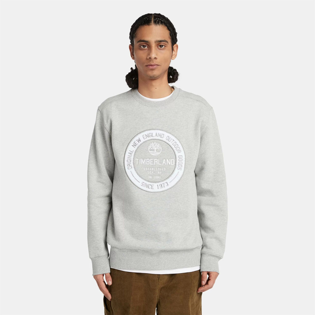 Толстовка Timberland Sweatshirt Liner Logo Crew Neck Polartec 200 серая