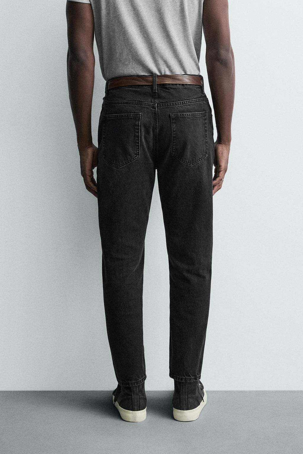 JEANS SLIM CROPPED FIT / Carb?n - Zara фото 12