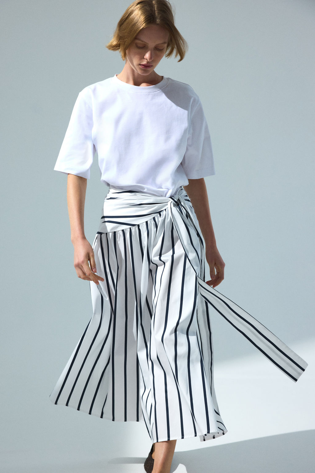 Falda de popelina con lazada - H&m фото 5