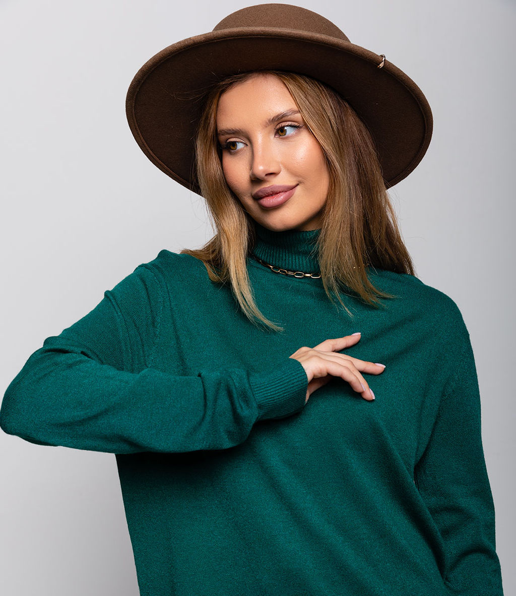 Водолазка #ОКТ06, изумрудный