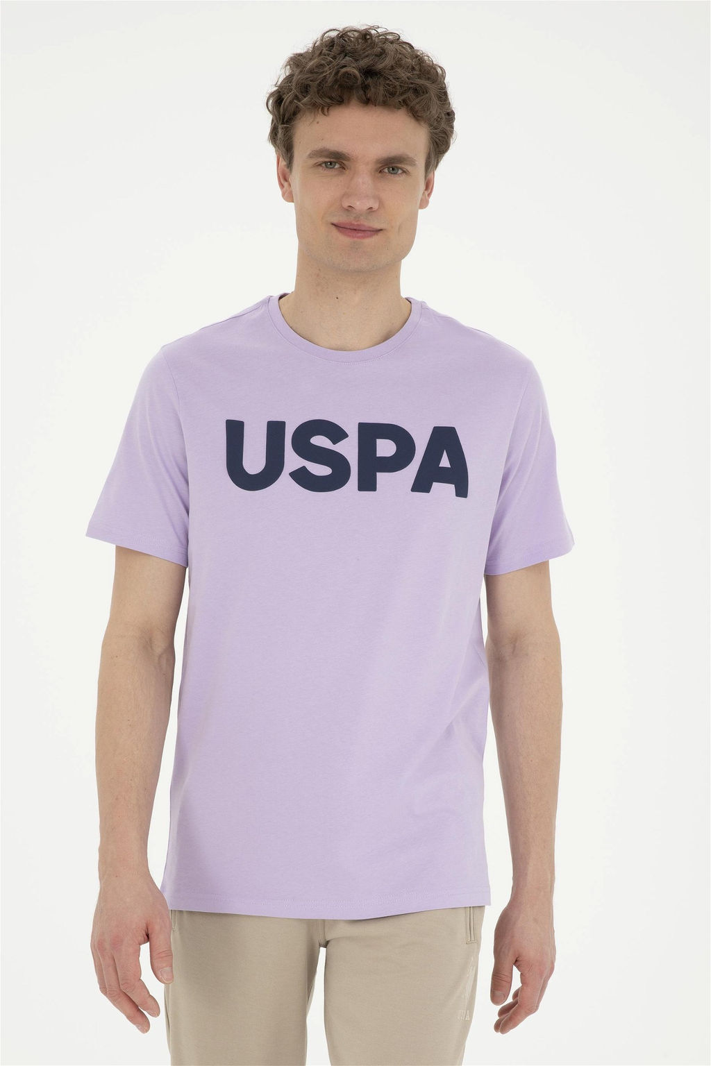 Мужская сиреневая базовая футболка Неожиданная скидка в корзине - U.s. polo assn фото 3