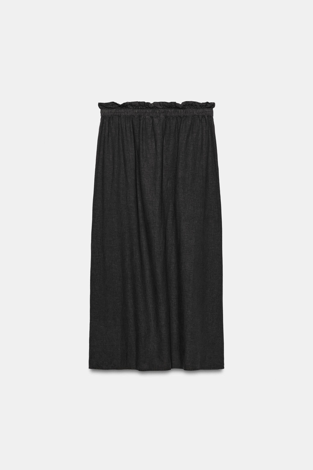 FALDA LARGA CON LINO ZW COLLECTION / Gris antracita - Zara фото 6