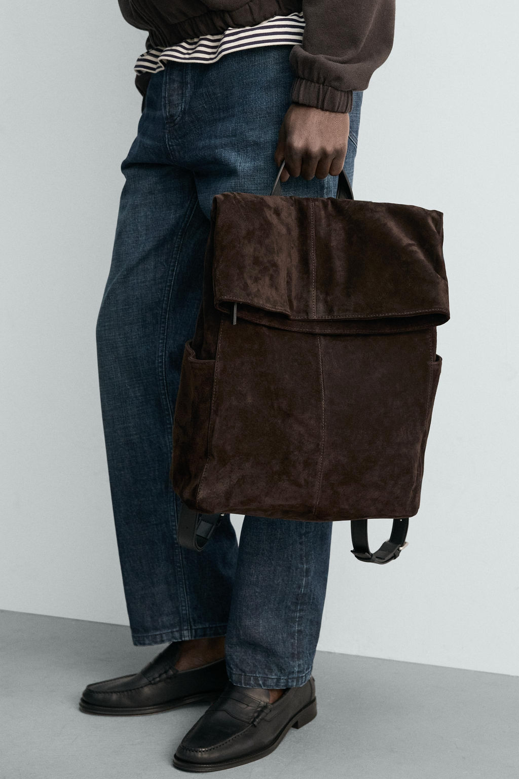 MOCHILA PIEL SOLAPA / Marr?n - Zara фото 3