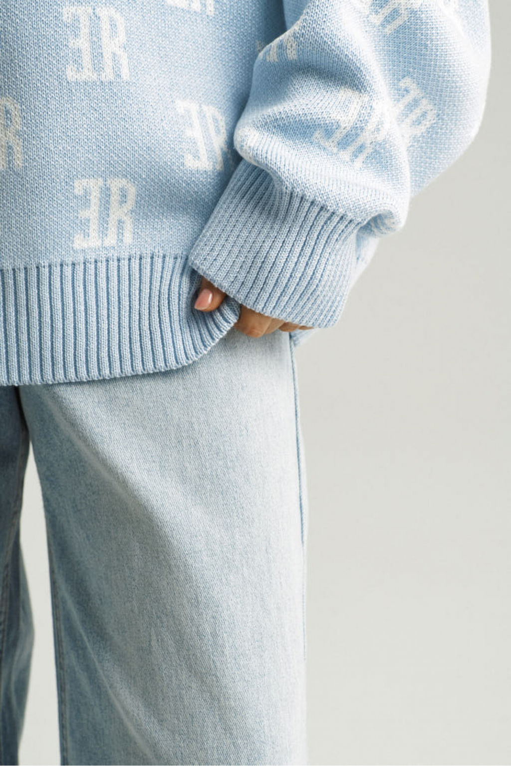 Джемпер Cotton Jacquard Light Blue
