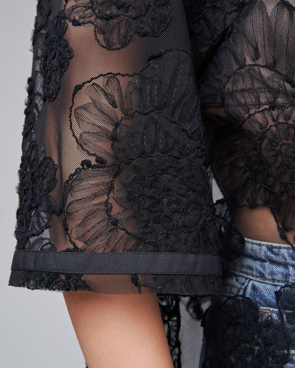 Рубашка ажурная черная - Sahar art lab фото 2