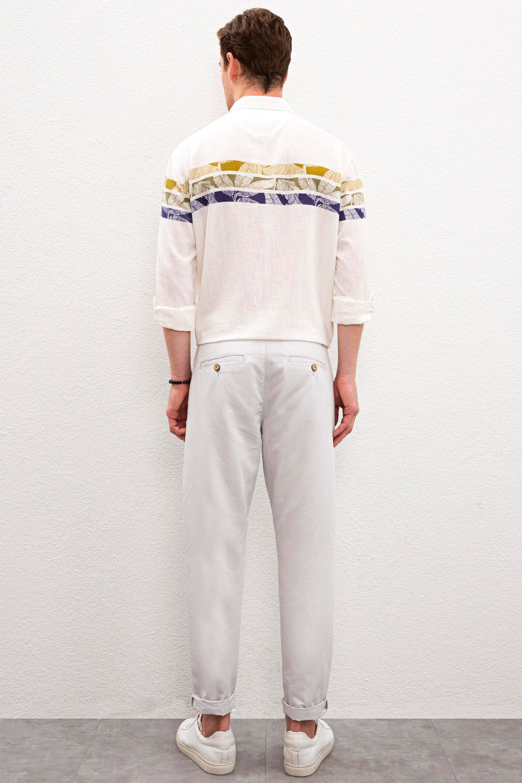 Erkek Carrot Fit Gri Chinos