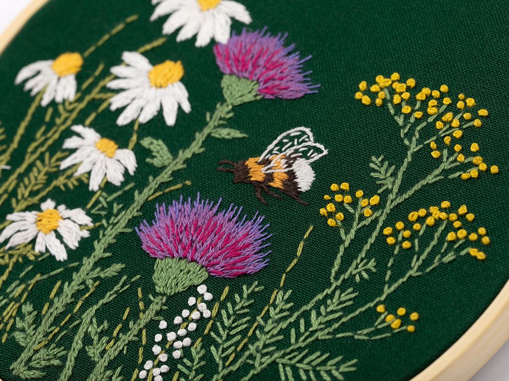 Набор для вышивания PANNA Живая картина JK-2233 Шмель и чертополох 13 х 13 см