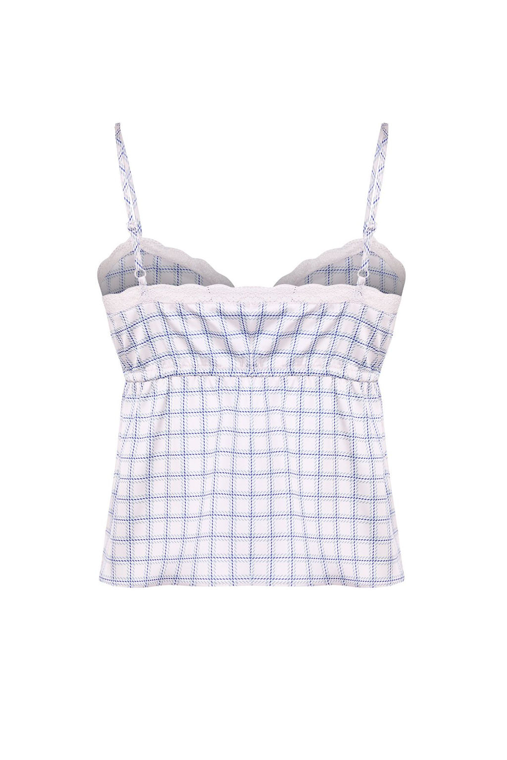 Cok Renkli Ekose Ask?l? Saten Baglama Detayl? Crop Dokuma Bluz TWOSS25BZ00056 - Trendyolmilla фото 8