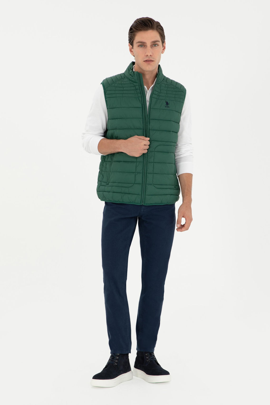 Мужской темно-зеленый жилет - U.s. polo assn фото 4