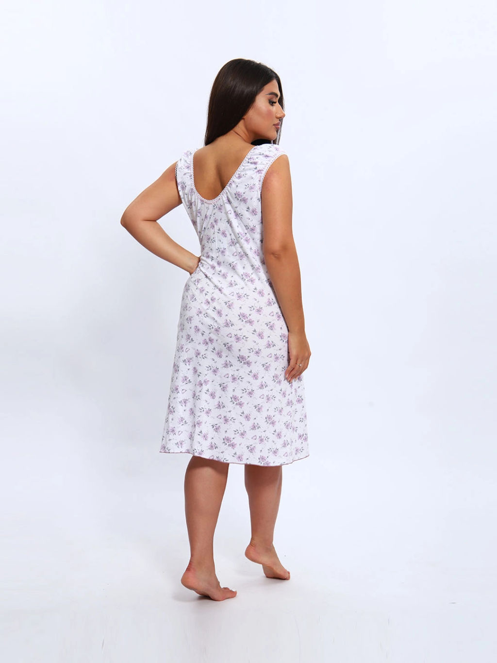 Ночная сорочка женская, цвет белый розовый