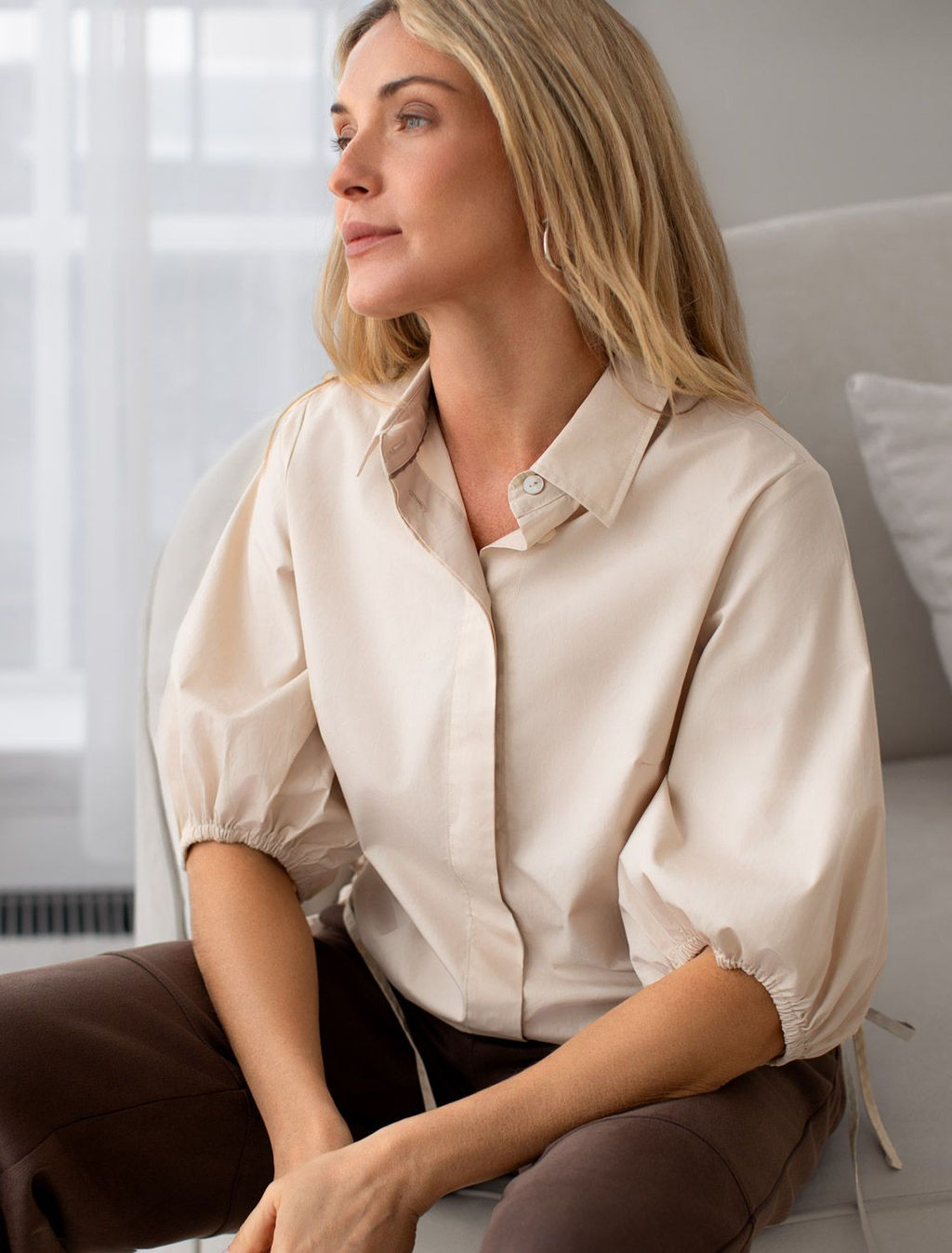 D29.264 Блузка женская светло-бежевый