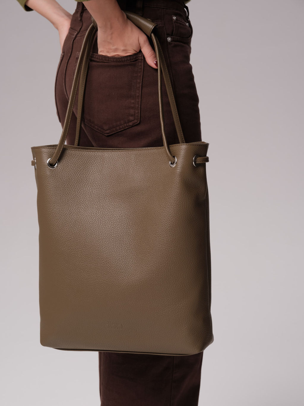 Кожаная сумка Ann DBR 31228 зеленый дуб  фото 5