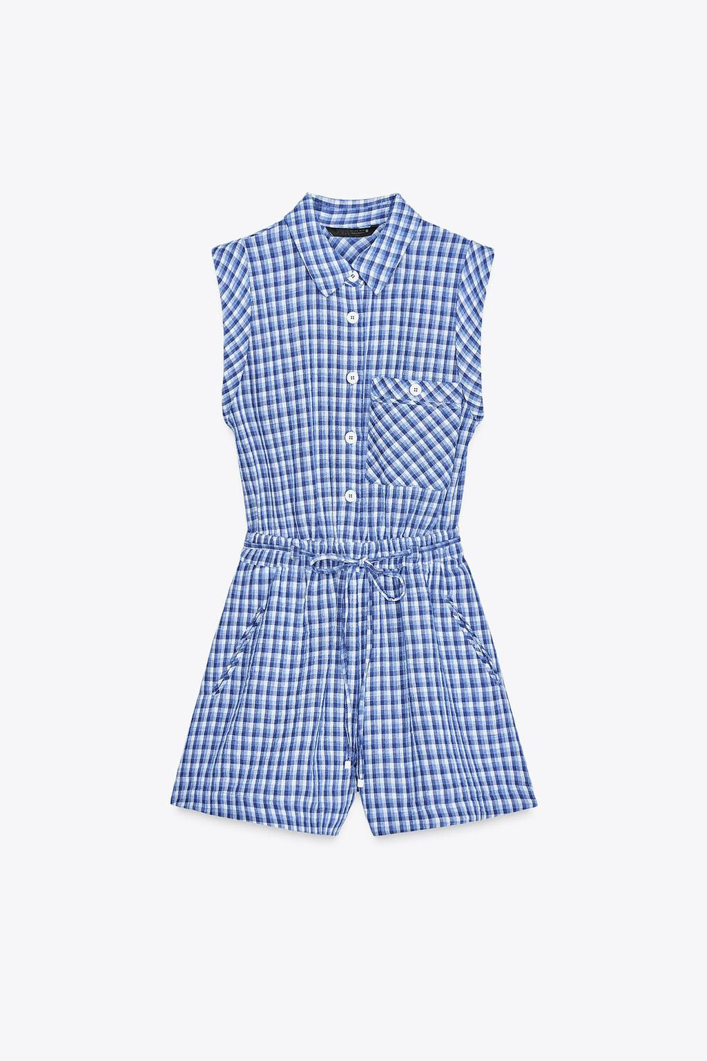 SHORT CHECKED JUMPSUIT - Zara фото 5