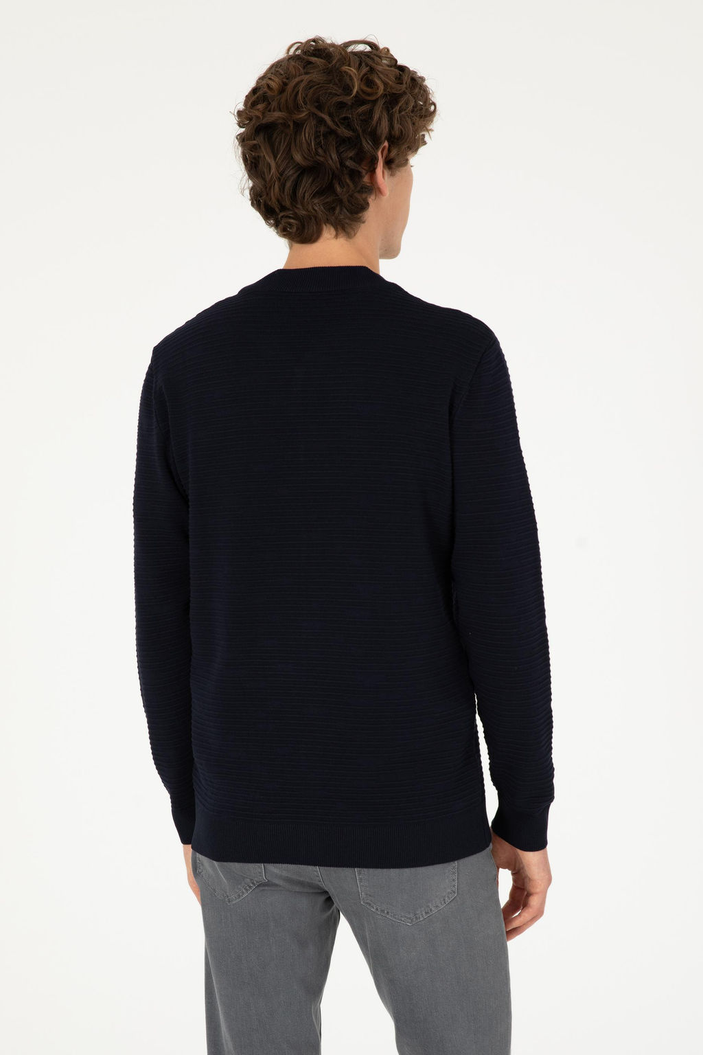 Мужской темно-синий трикотажный кардиган - U.s. polo assn фото 5