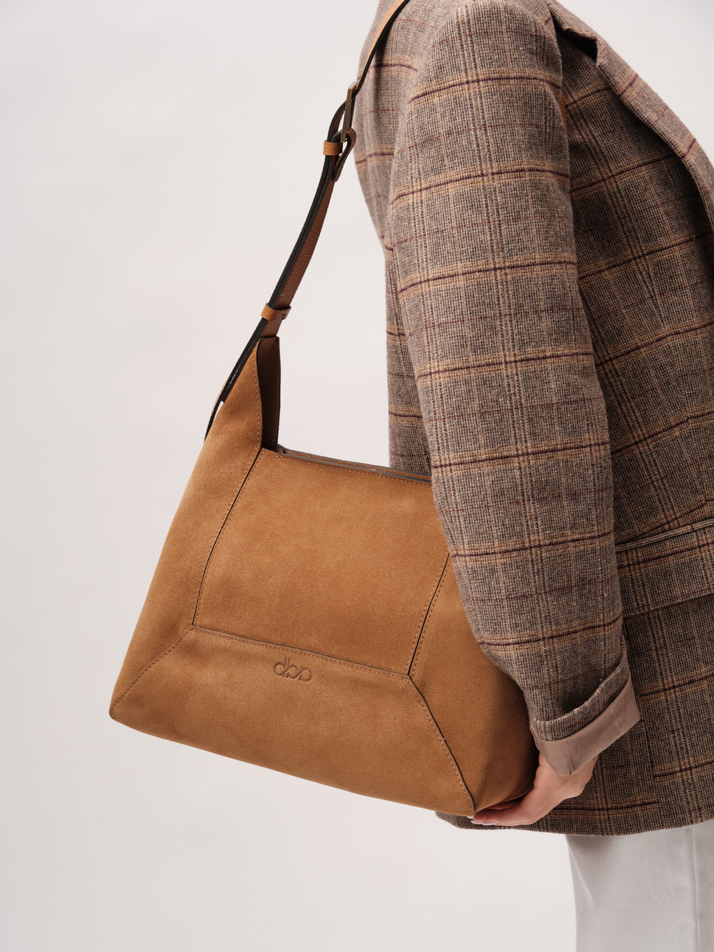 Замшевая сумка Mosaic DBR 31376 светло-коричневый  фото 4