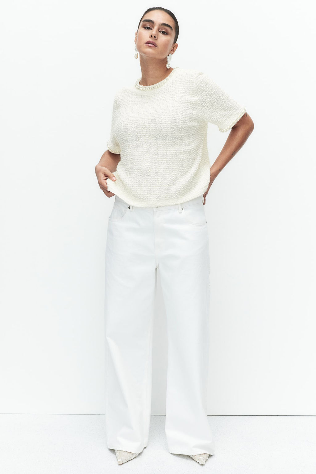 Top en boucle con cuentas decorativas - H&m фото 3