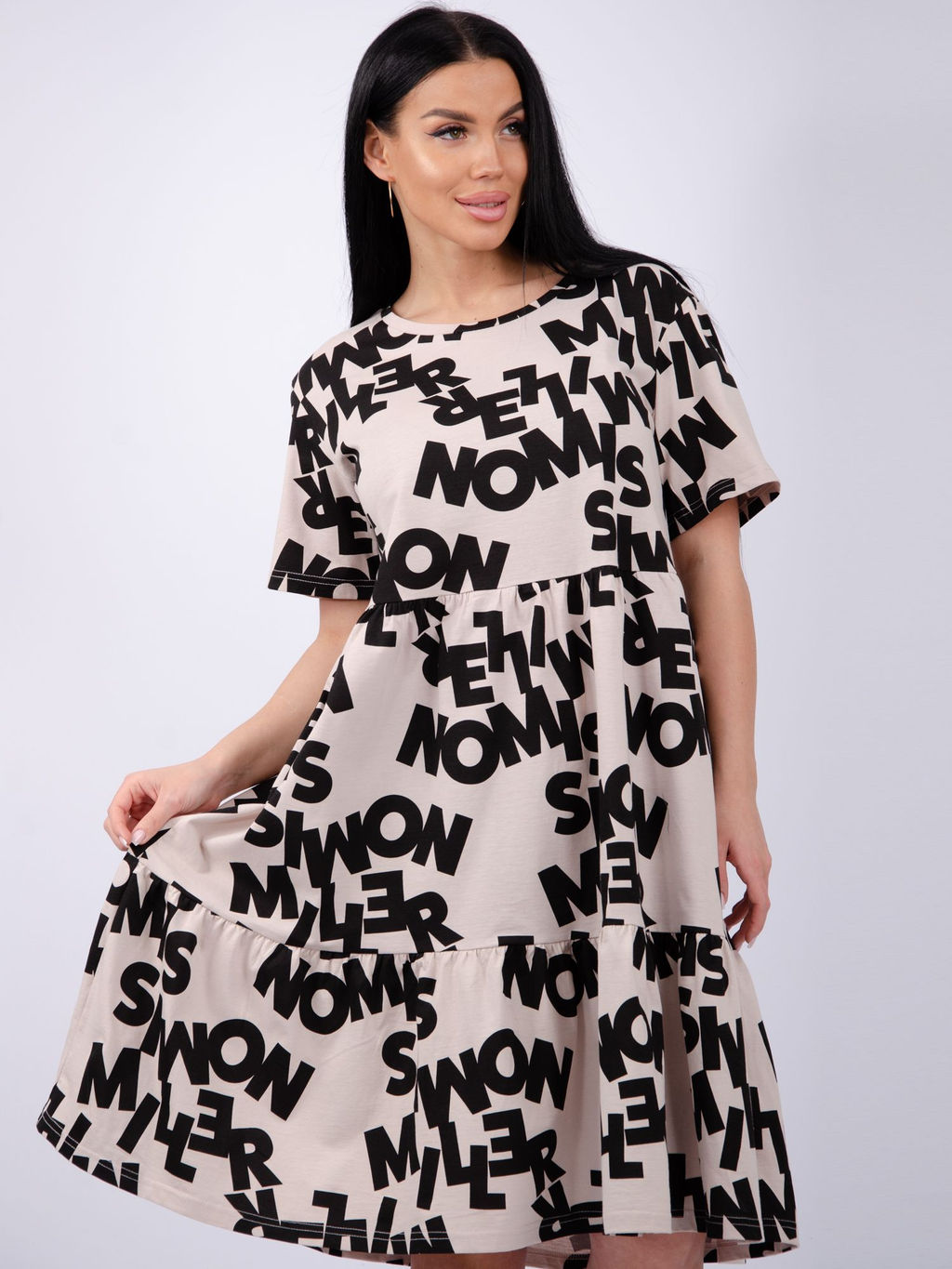 Туника "Касадея" бежевая, трикотаж (М)