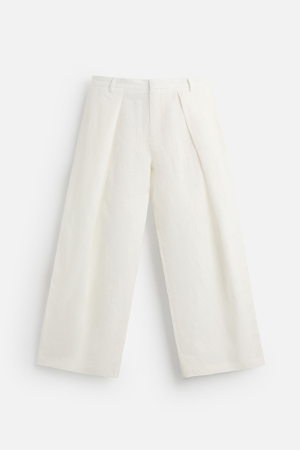 100% LINEN PLEATED TROUSERS - Zara фото 7