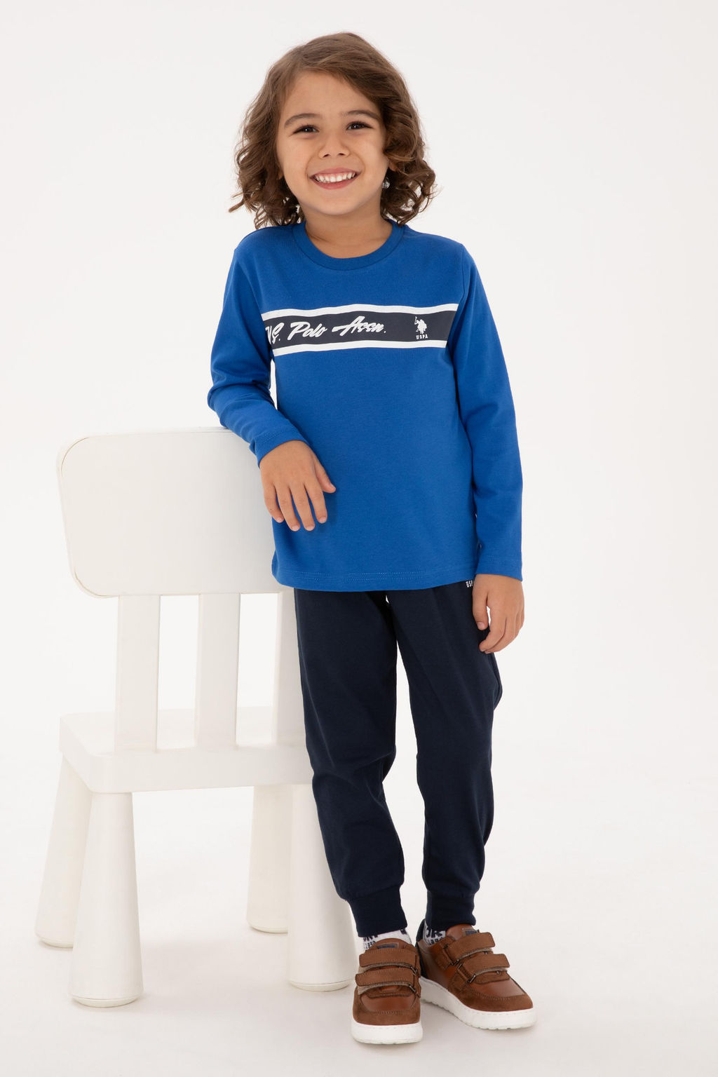 Erkek _ocuk Kobalt Mavi Pijama Tak_m_ Sepette S_rpriz _ndirim - U.s. polo assn фото 8