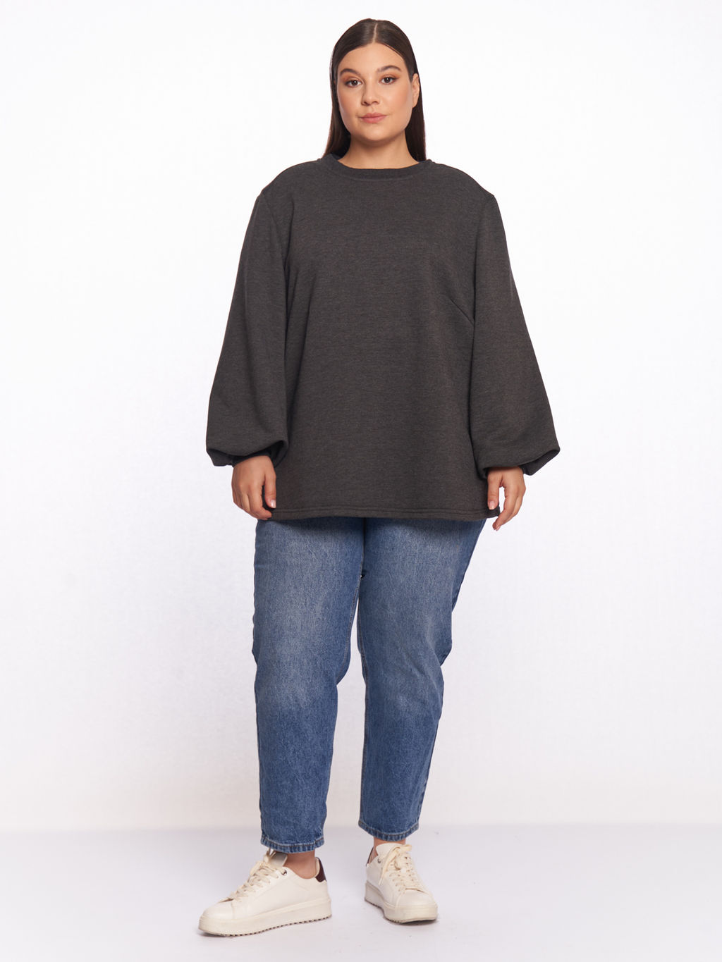 Свитшот с объемными рукавами SV01502MEL22 - Артесса фото 3