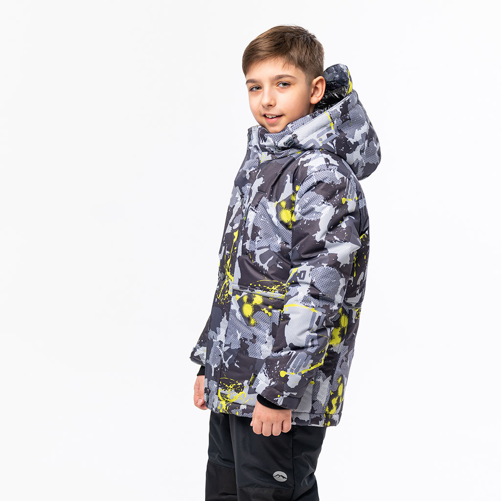 RODOS Куртка для мальчика зима М-195 КурткаВБ Серый/Голубой  фото 38