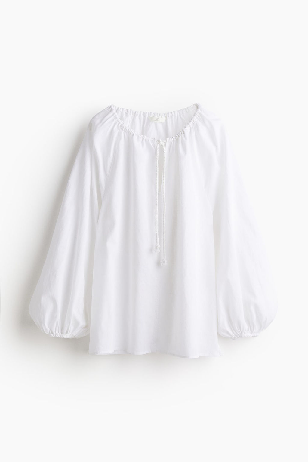 Blusa popover en mezcla de lino - H&m фото 6