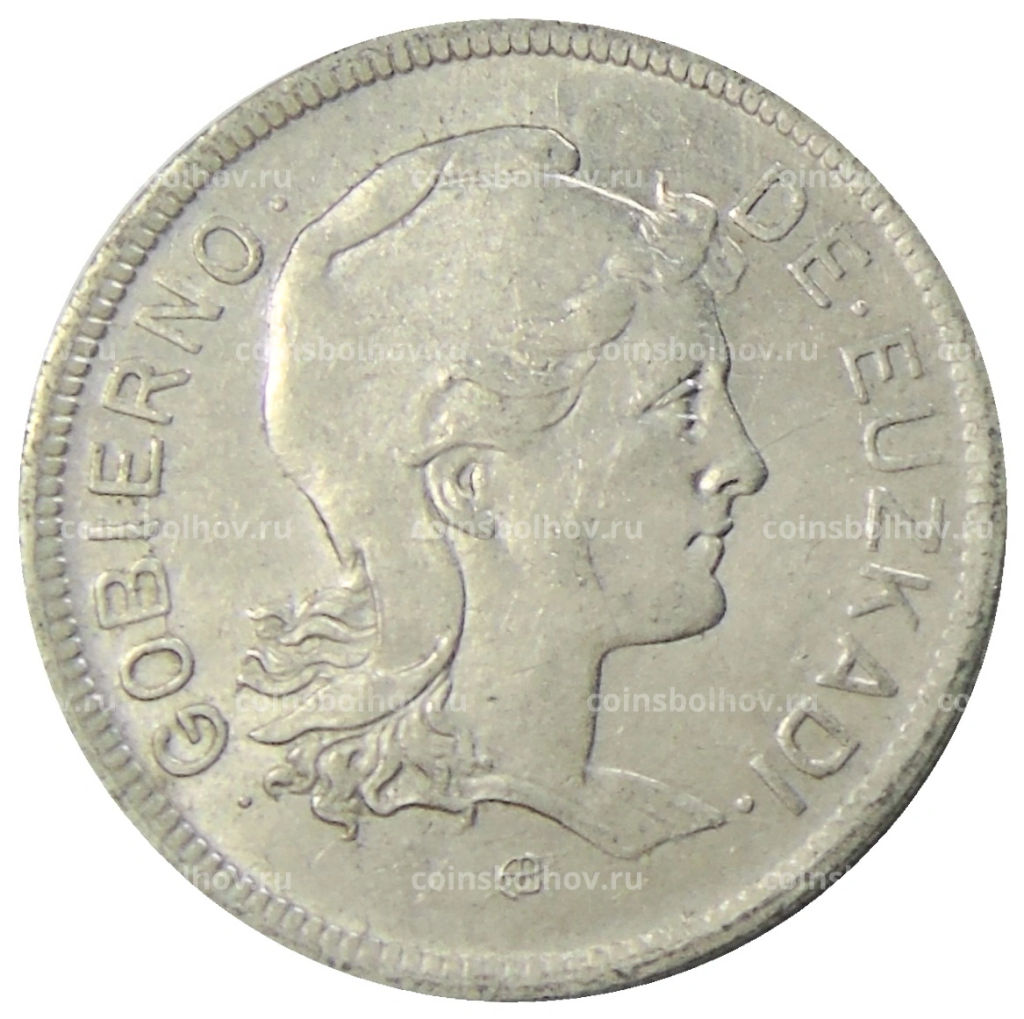 2 песеты 1937 года Испания (Эускади)