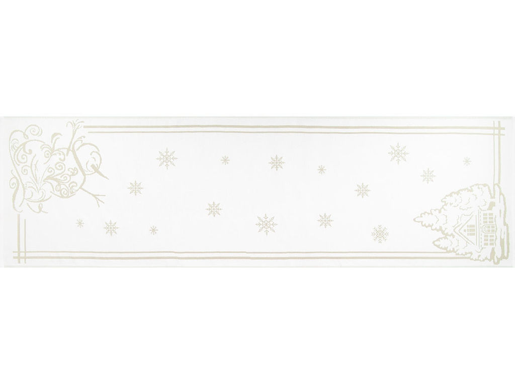 Полотенце 5с22.312ж1 Снеговик и домик1(ДТЭ лён) 50х180 см