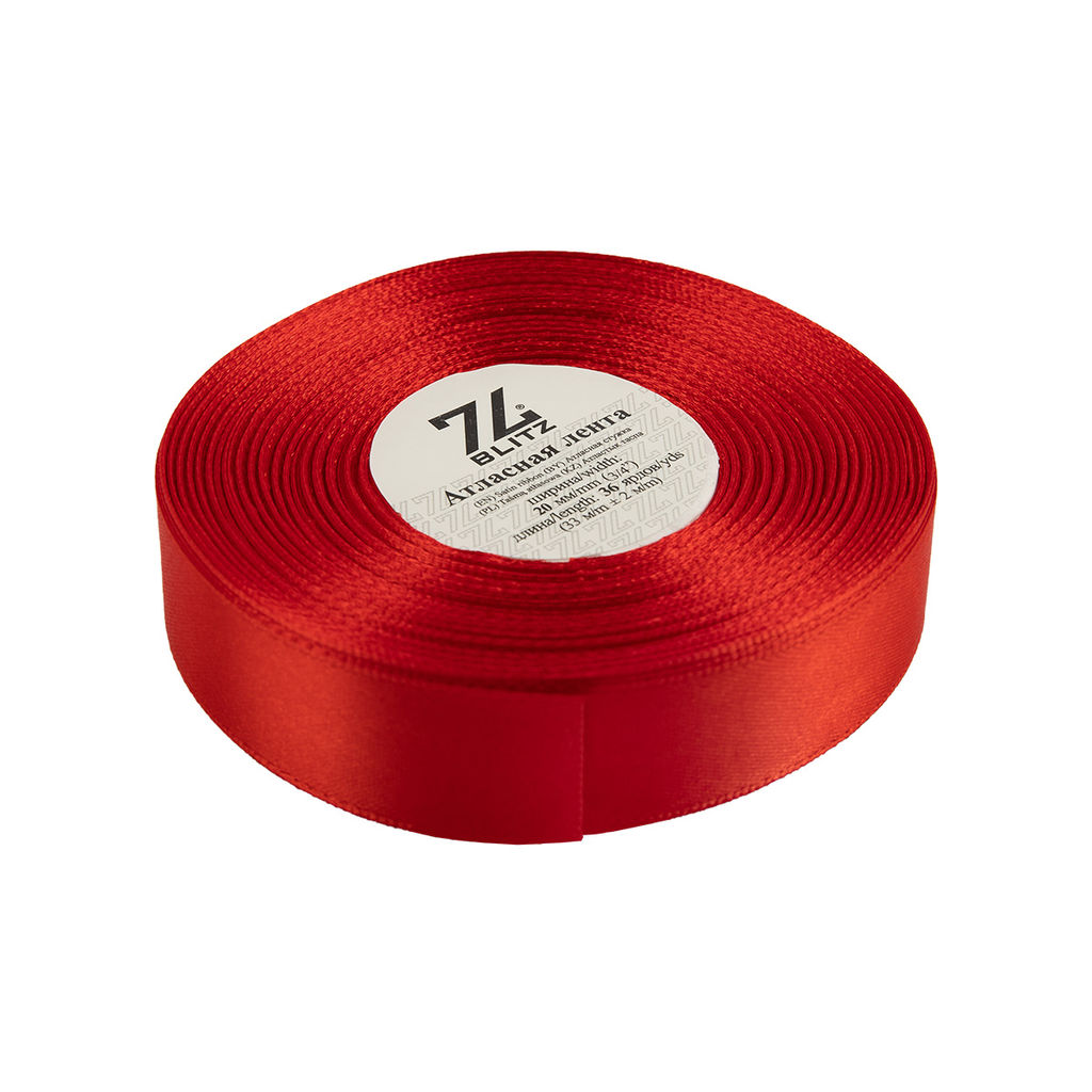 Лента атласная 20 мм ( 3/4 ) BLITZ 33 м 2 м