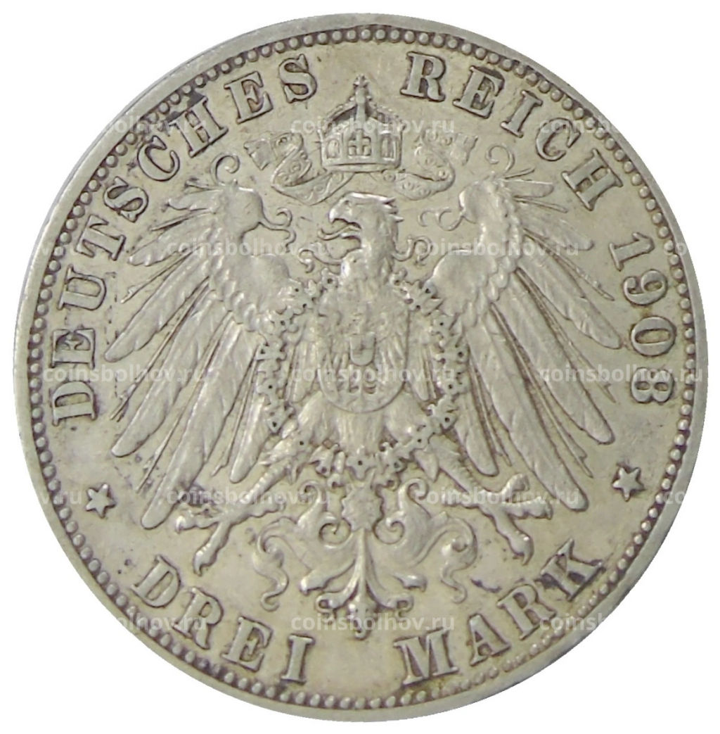 3 марки 1908 года G Германия (Баден)