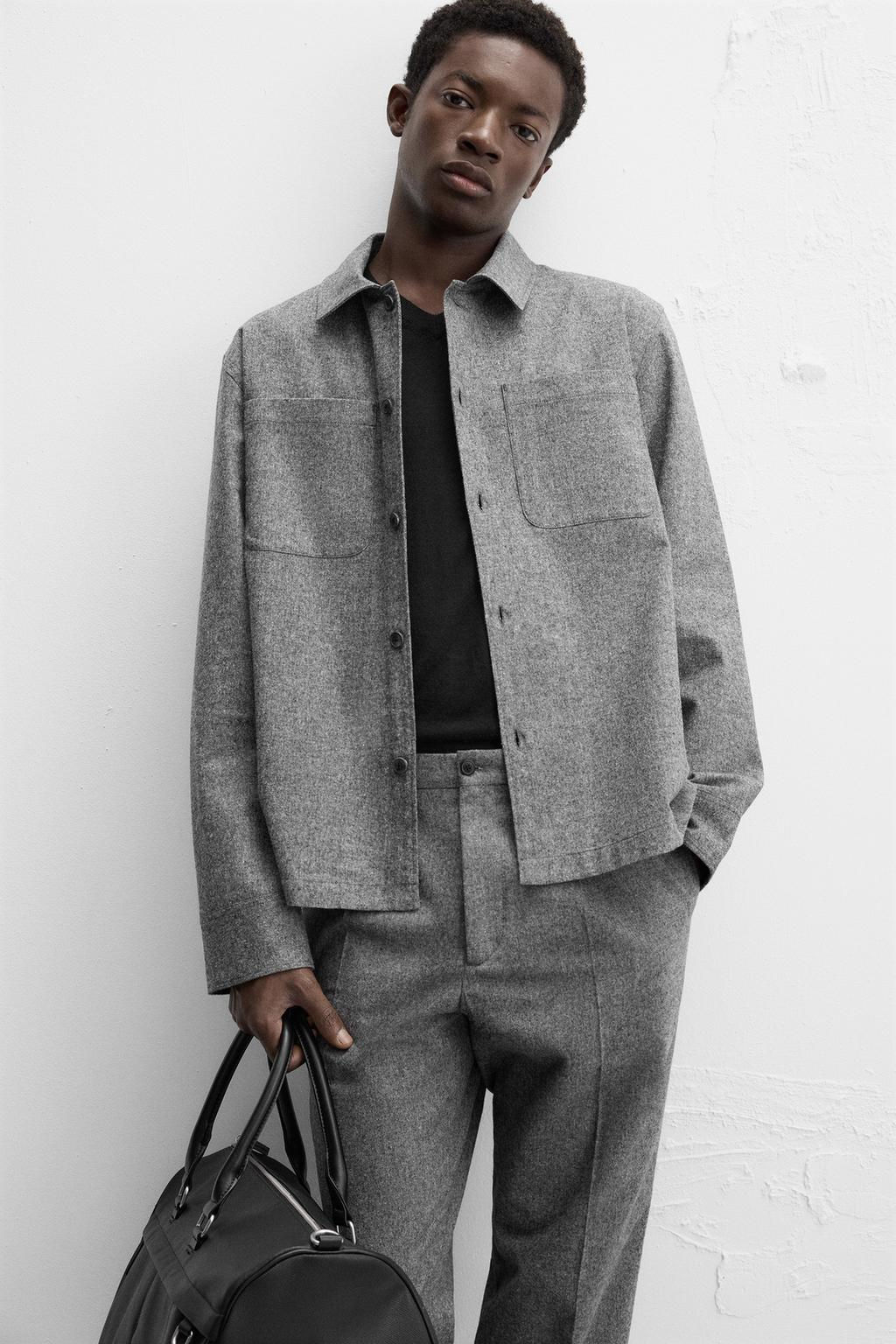 TEXTURED OVERSHIRT - Zara фото 14