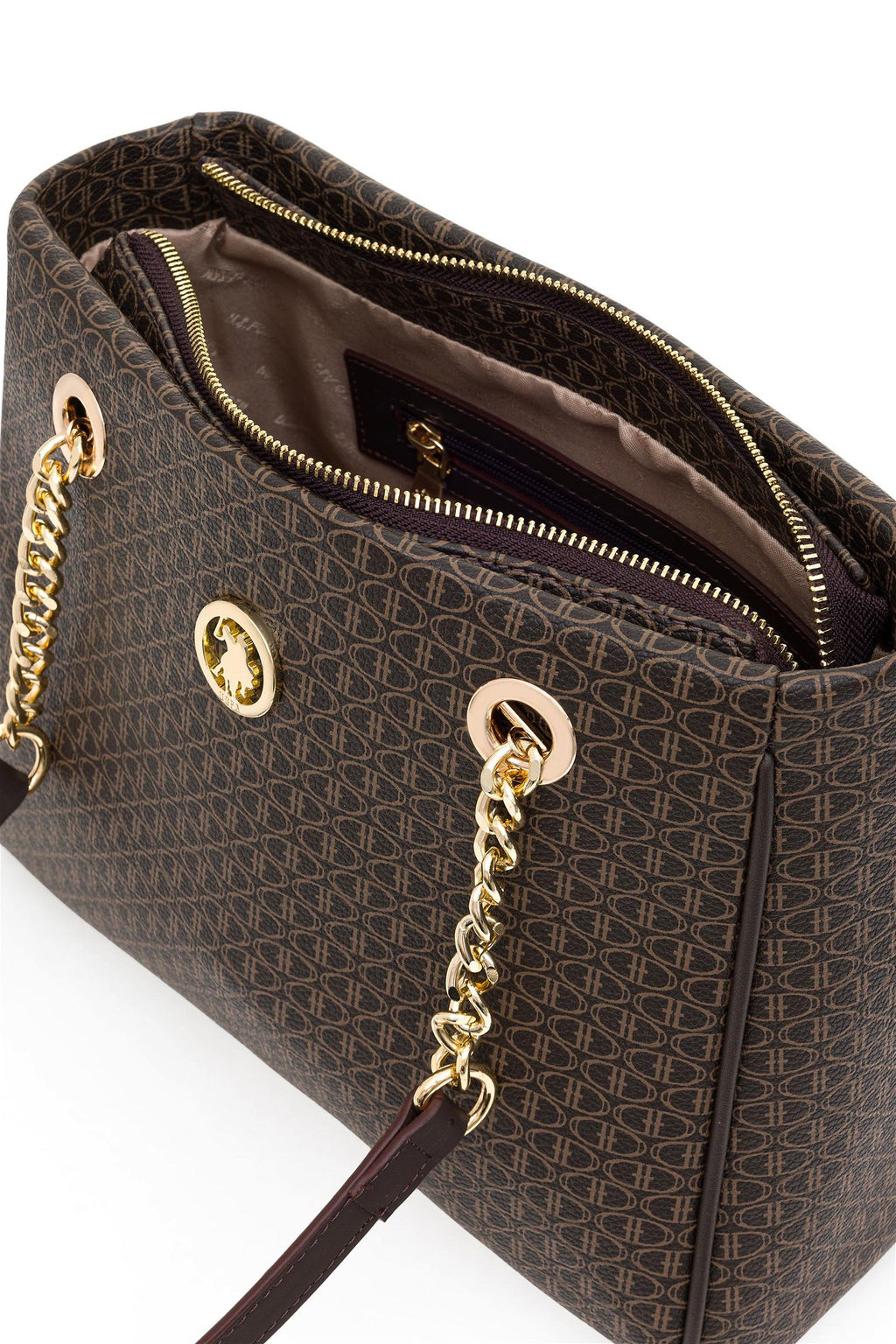 Женская коричневая сумка через плечо - U.s. polo assn фото 4