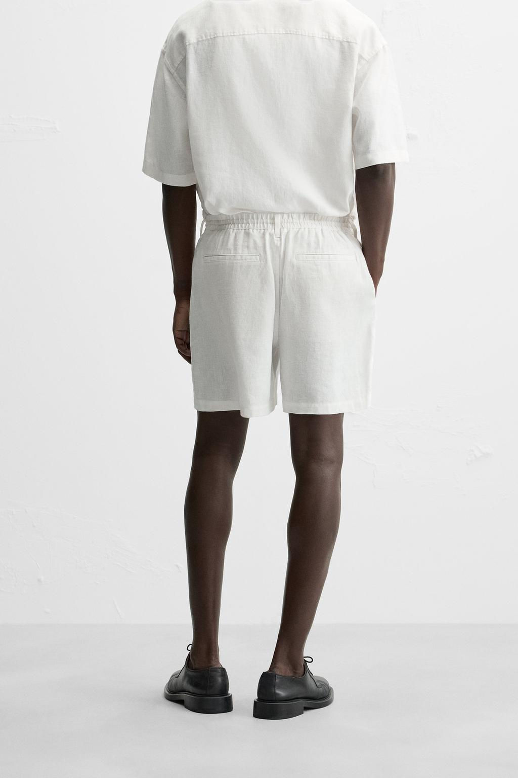 100% LINEN BERMUDA SHORTS - Zara фото 3