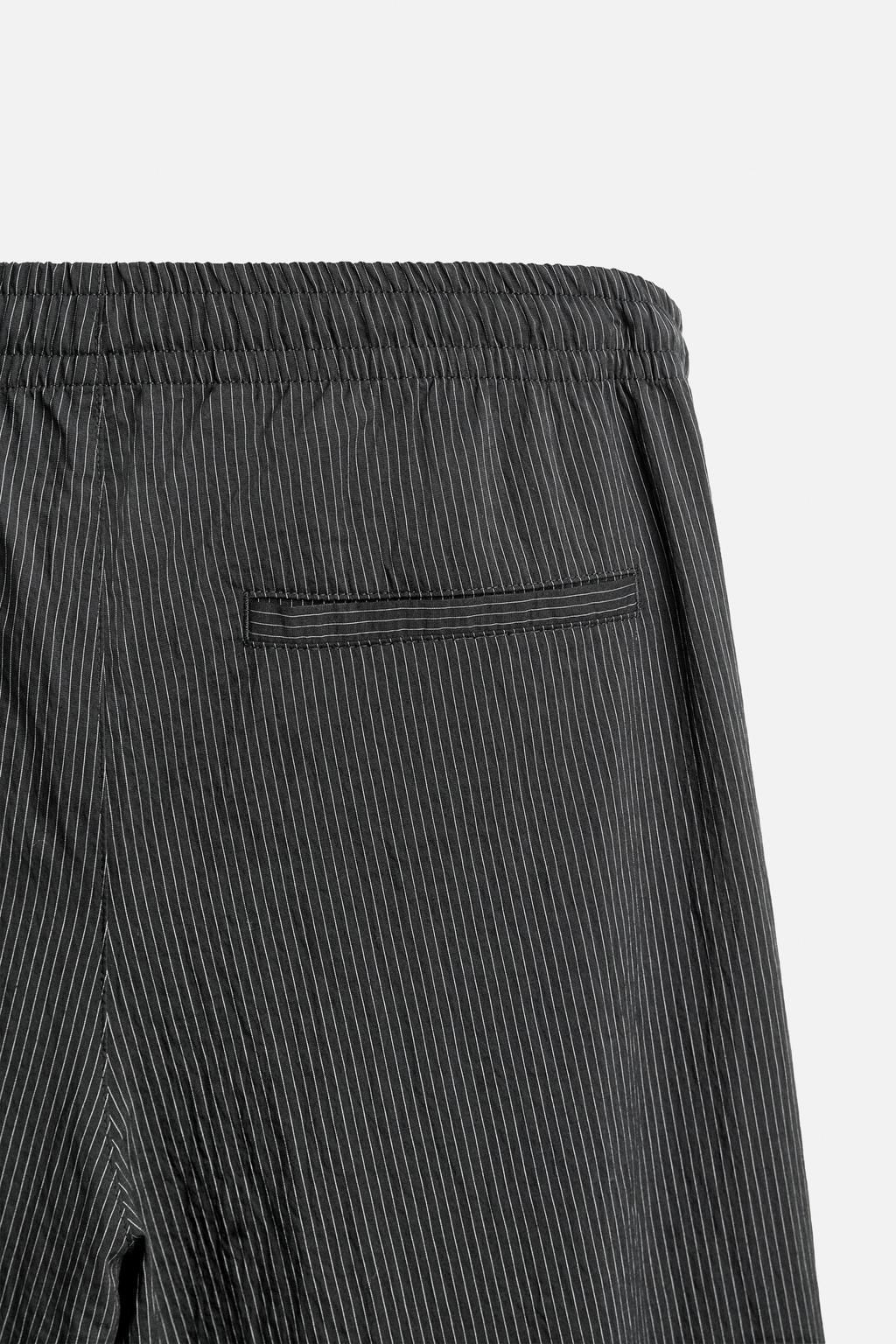 STRIPED MODAL BLEND TROUSERS - Zara фото 9