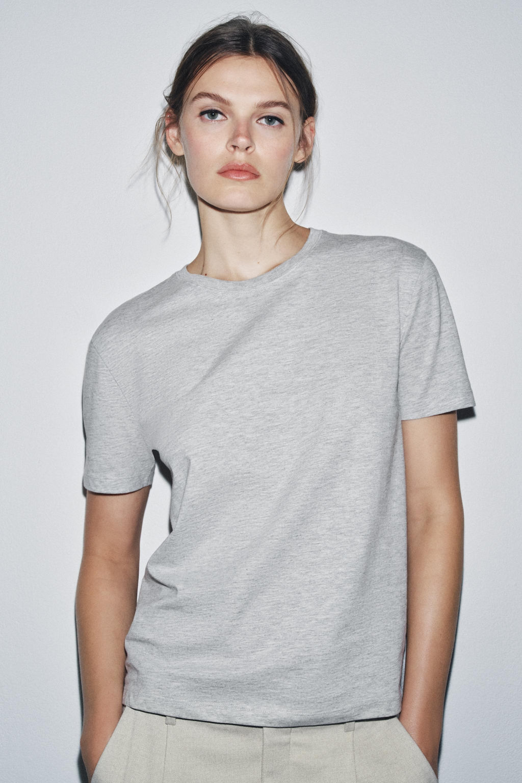 BASIC COTTON T-SHIRT - Zara фото 12