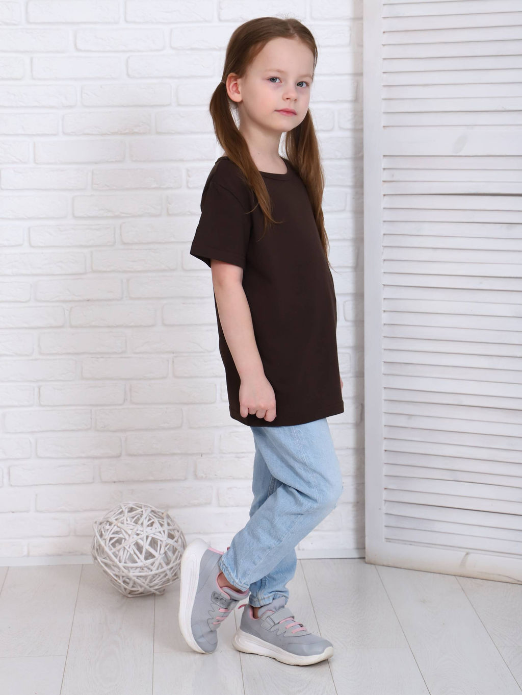 Футболка детская, модель 321, трикотаж (26 размер, Шоколад )