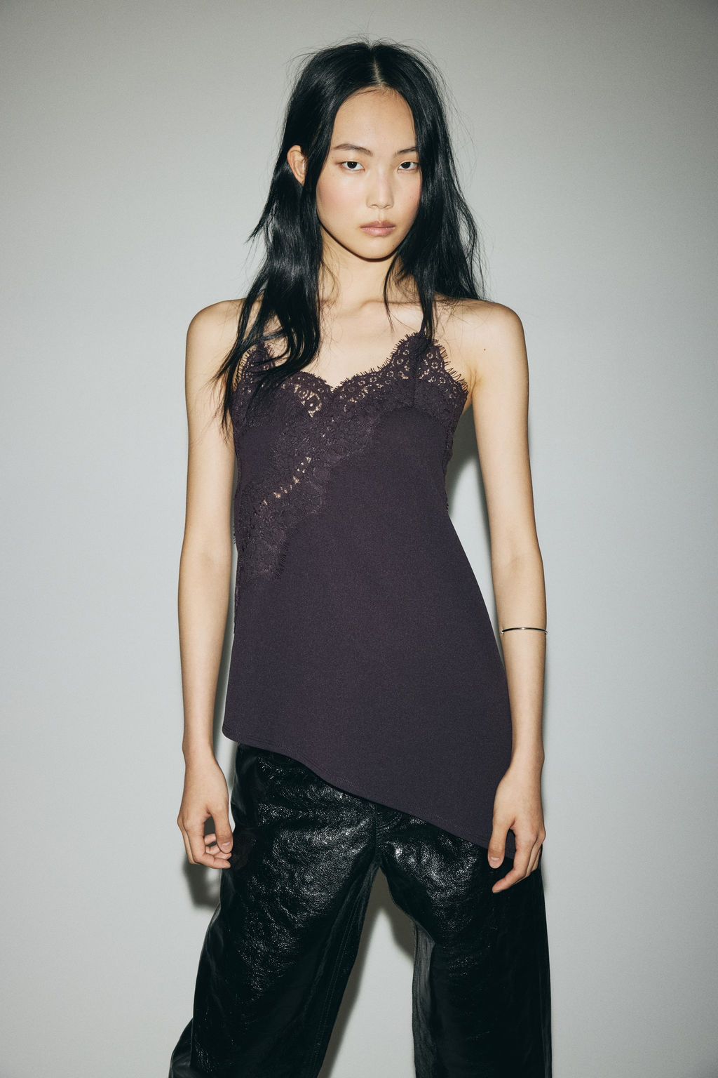 Top de tirantes con ribete de encaje - H&m фото 2