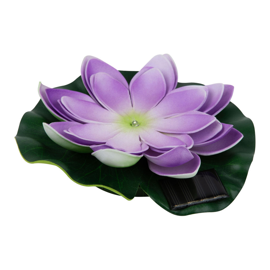 USL-S-828/PT060 PURPLE WATERLILY Садовый светильник на солнечной батарее Фиолетовая кувшинка. Плавающий. 1 светодиода. Теплый белый свет. 1*ААA Ni-Mh аккумулятор в/к. IP44. TM Uniel - Volpe фото 2