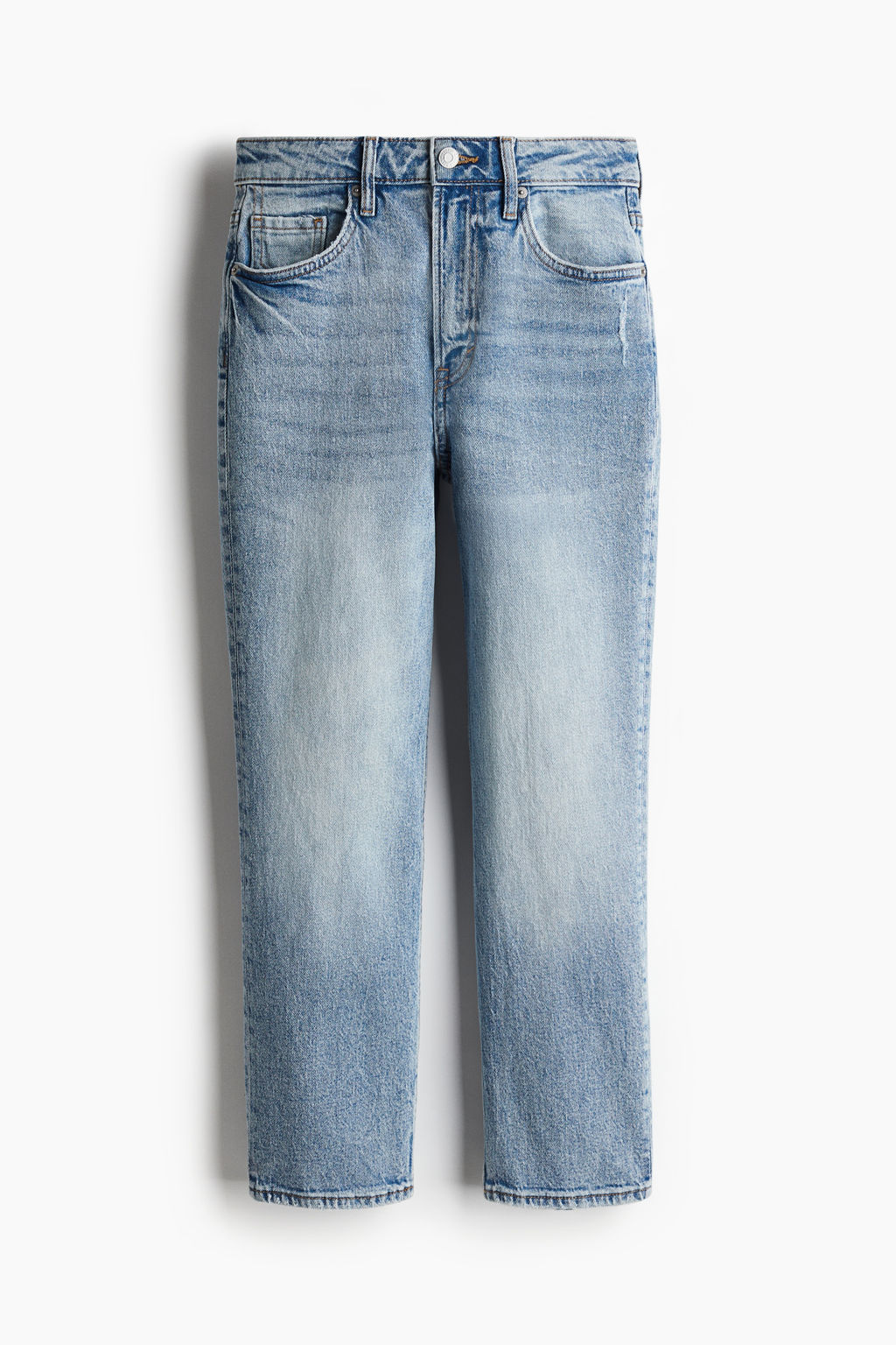 Slim Straight High Ankle Jeans - H&m фото 3