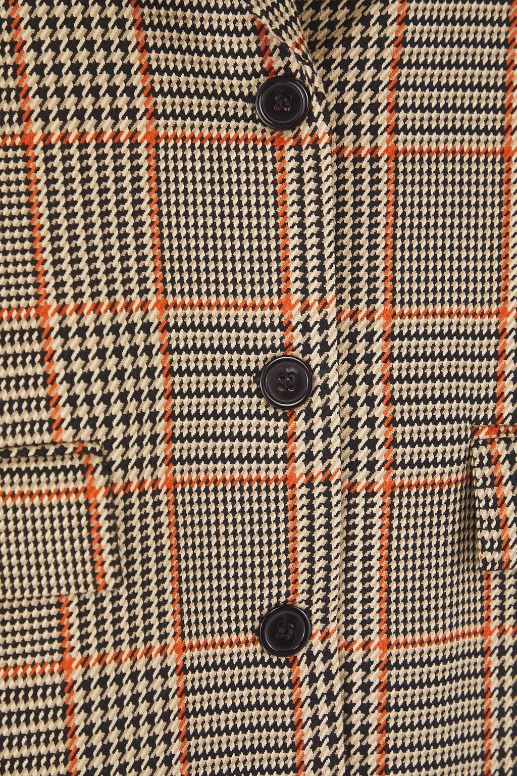 Ozel Koleksiyon Kahverengi Ekoseli Regular/Normal Kal?p Dokuma Blazer Ceket TWOAW26BC00006