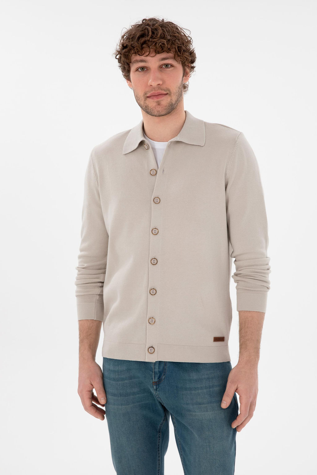 Мужский каменный базовый вязаный кардиган Неожиданная скидка в корзине
