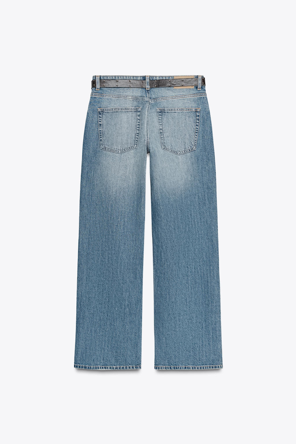 Z1975 MID-WAIST STRAIGHT BELTED JEANS - Zara фото 6