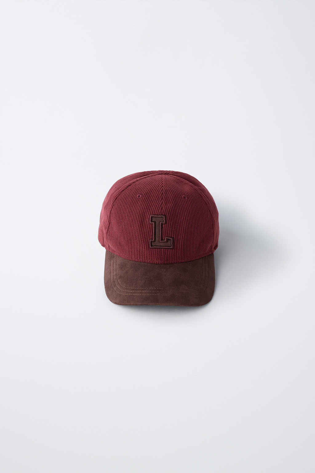 CORDUROY CAP WITH INITIAL