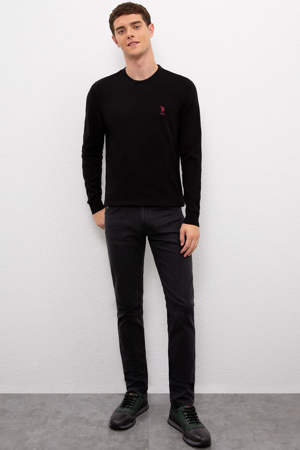 Erkek Siyah Basic Kazak