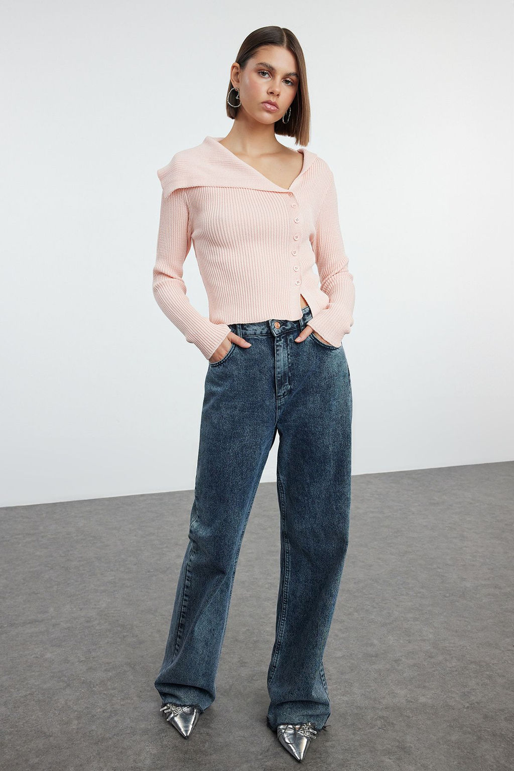 TRENDYOLMILLA Antrasit Premium Iplik Triko H?rka TWOAW25HI00254 фото 2